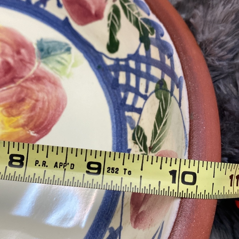 D'Arcy Margesson Signed Terracotta Pottery Hand thrown 1995 Deep Dish - Picture 11 of 16